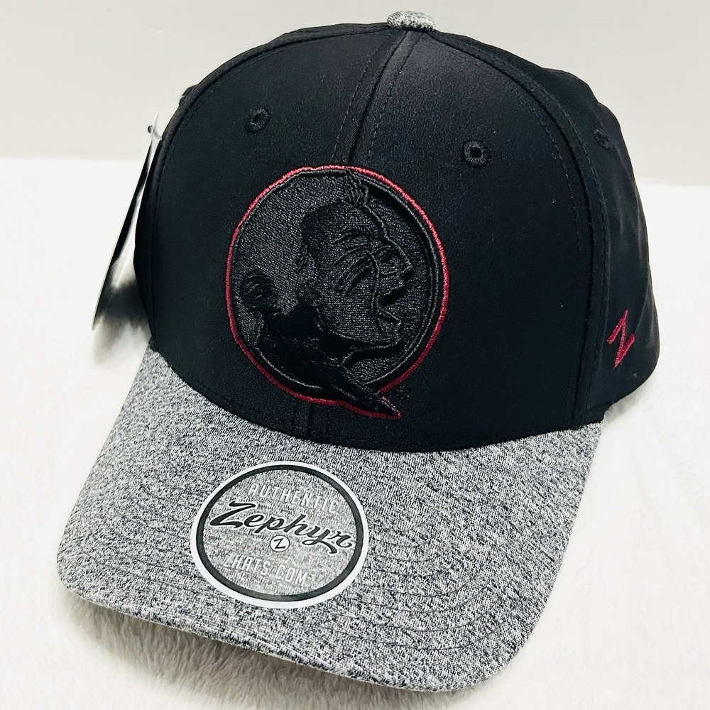 Zephyr Florida State Seminoles Pristine Night Life Hat Cap Adjustable Snap Black